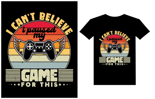 No puedo creer que haya detenido mi juego por este diseño de camisetas de videojuegos.