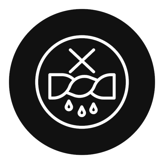 No retorcer la imagen vectorial del icono Se puede usar para la lavandería