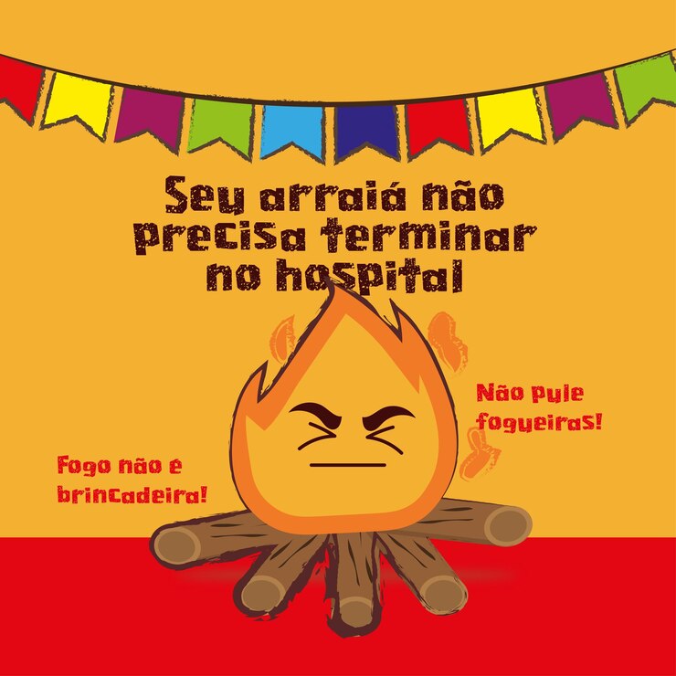Vector no saltéis las hogueras de san juan, ¡cuidado!