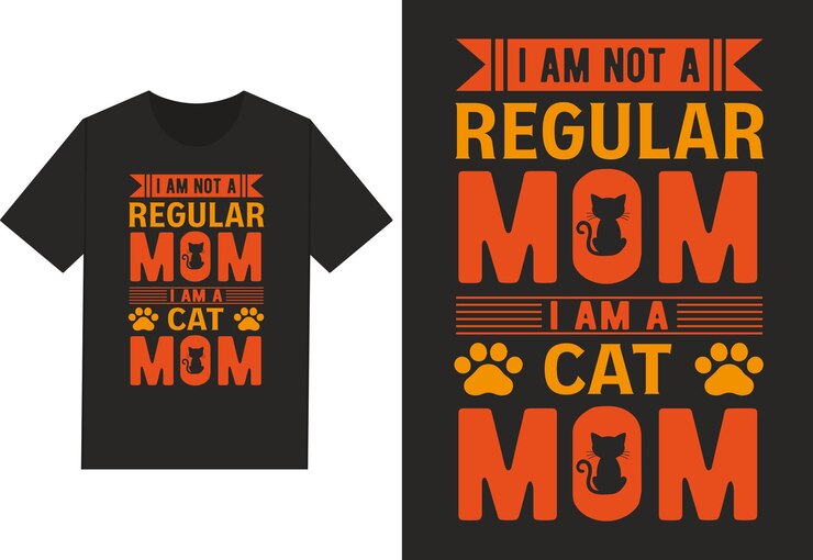No soy una madre normal soy una madre gato tipografía diseño de camiseta