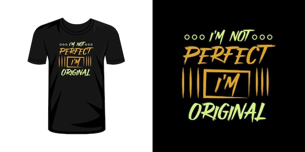 No soy perfecto, soy vector de diseño de tipografía de camiseta original