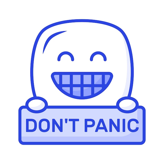 No te asustes, el diseño vectorial de emoji es un vector de estilo plano personalizable.