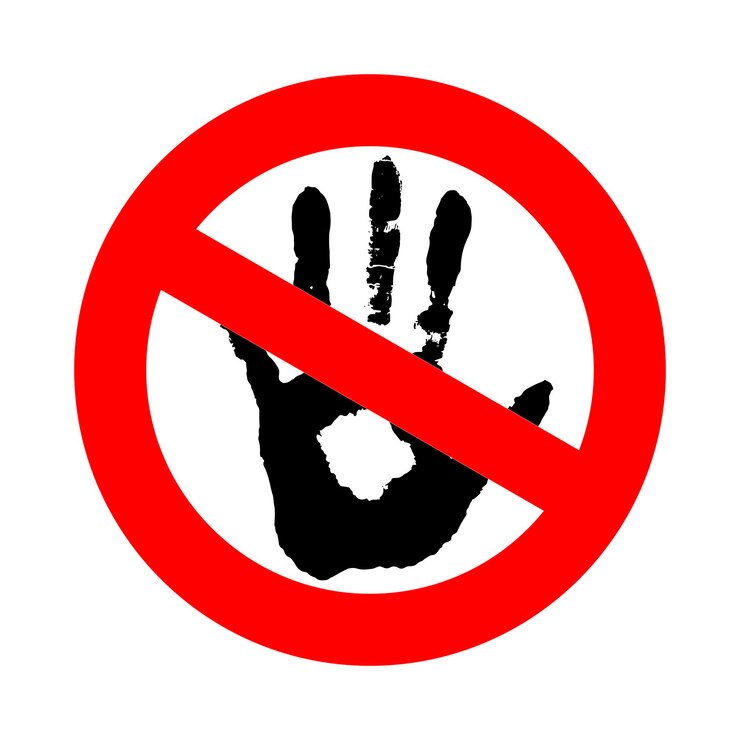 Vector no toques el icono no hay señal de entrada vector no toques