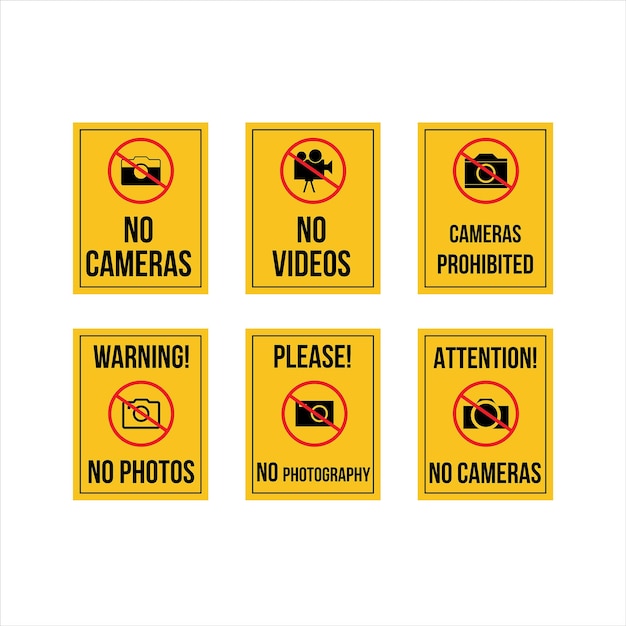 No use las fotos de fotografía de video de sign camera