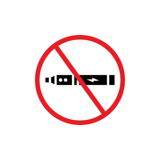 No Vaping Icon Set Vape prohibido símbolo vector de humo en un estilo negro lleno y delineado Signo de zona libre de humo