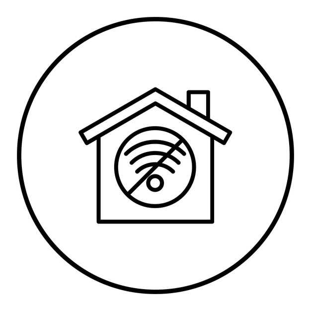 NO Wifi Icono vectorial del hogar Se puede usar para el conjunto de iconos de trabajo desde el hogar