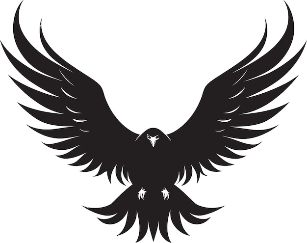 Noble predator emblem vector eagle diseño fierce raptor majestad negro vector eagle