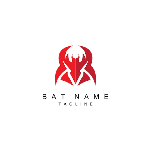 Noche animal halloween bat logo vector símbolo