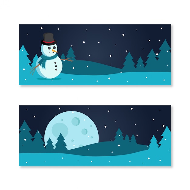 Noche de banners de navidad