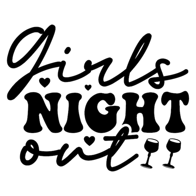 Noche de chicas Retro SVG