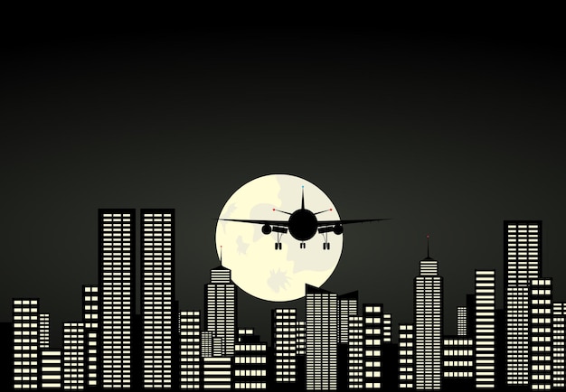 Vector noche de la ciudad