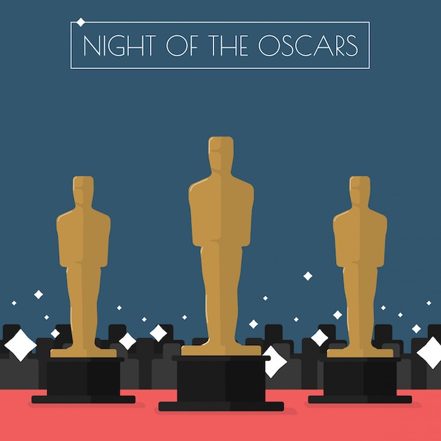 Vector noche de los oscars