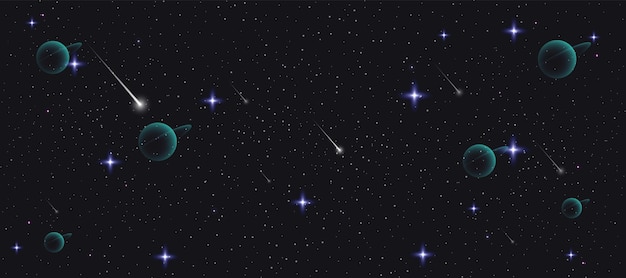 Nocturno estrellado estrellas brillantes cielo oscuro