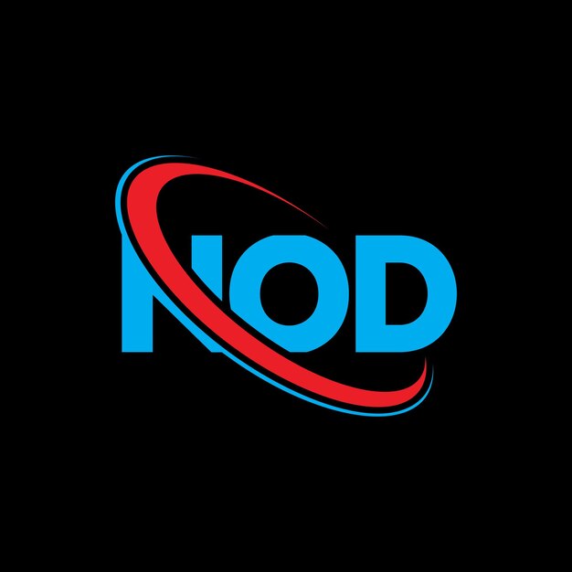 NOD logotipo NOD letra NOD letra diseño de logotipo Iniciales NOD logotipo vinculado con círculo y mayúscula monograma logotipo NORD tipografía para negocios de tecnología y marca inmobiliaria