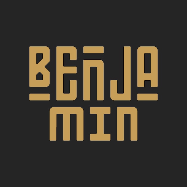 Nombre Benjamin Diseño tipográfico