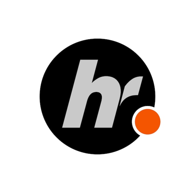 Nombre de la empresa de recursos humanos letras iniciales monograma icono de recursos humanos vector