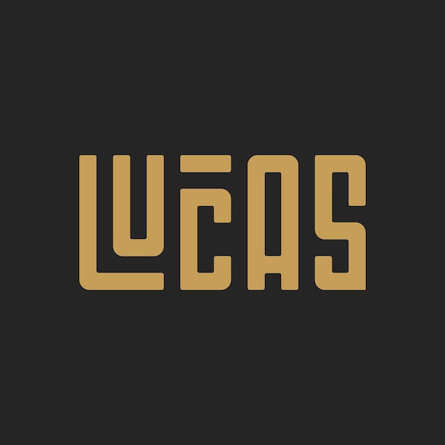 Nombre Lucas Diseño tipográfico