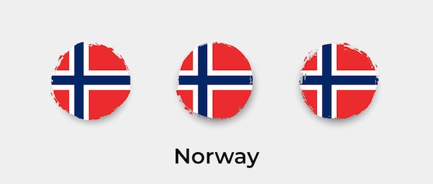 Noruega bandera grunge burbujas icono vector ilustración