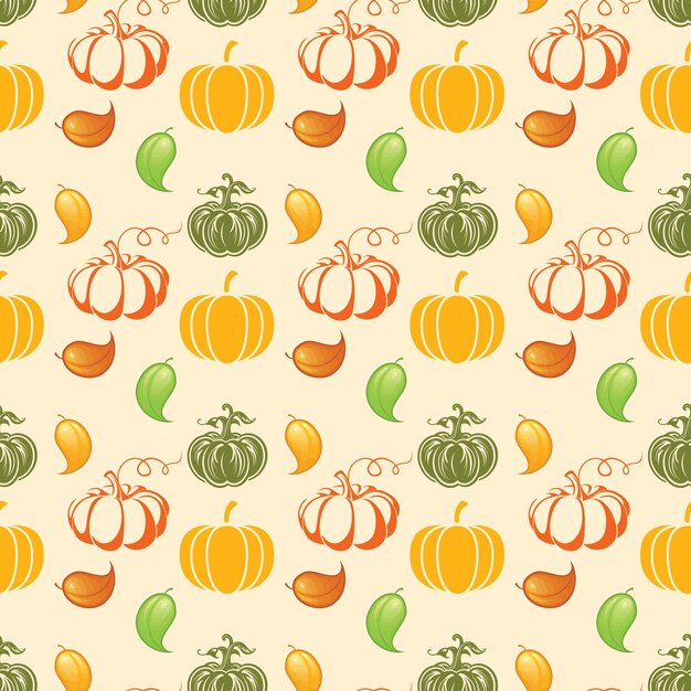 Nos encantan las calabazas Diseño de patrones vectoriales sin costuras