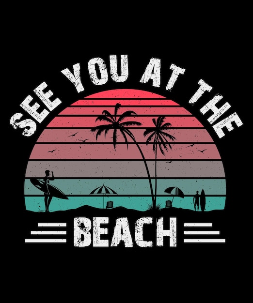 Nos vemos en la playa diseño de camiseta camiseta de verano