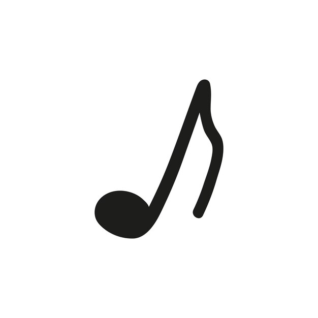 Nota musical de celebración dibujado a mano por un dibujante vectorial de la fiesta