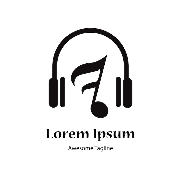 Nota musical Diseño de logotipo Ilustración de tono de canción