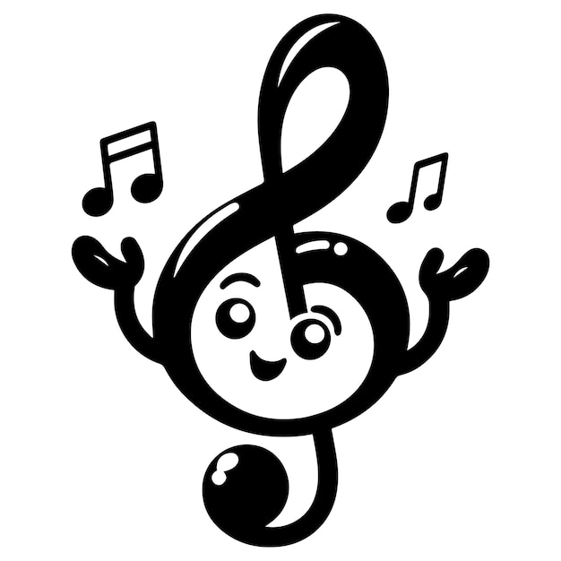 Una nota musical feliz