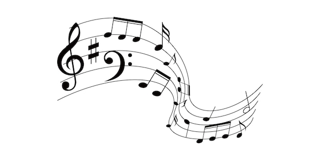 Nota musical ilustración vectorial signo y símbolo musical