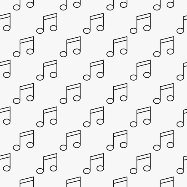 Nota musical mínimo de patrones sin fisuras - fondo vectorial