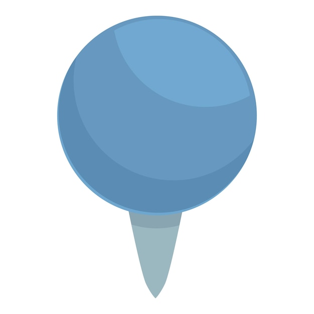 Nota pin icono dibujos animados vector empujar papel clip de oficina