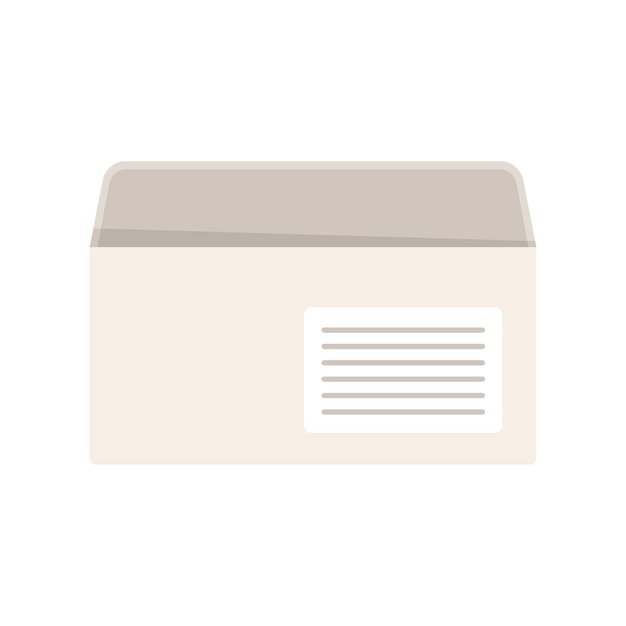 Nota sobre icono vector plano Carta de correo Correo electrónico papel aislado