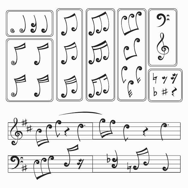 notas monocromas
