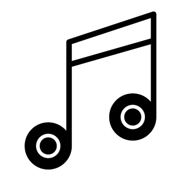 Notas de música Ilustración en negro sólido