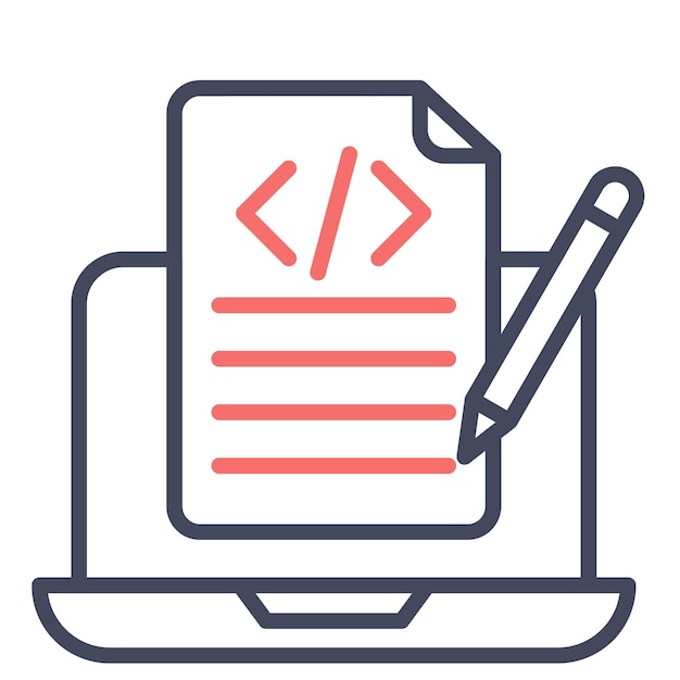Notas de programación Estilo de la ilustración vectorial