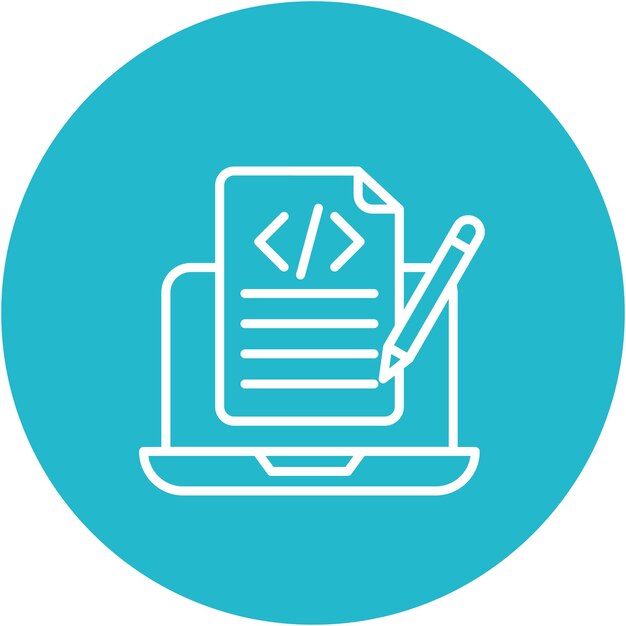 Notas de programación Estilo de la ilustración vectorial
