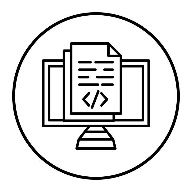 Notas de programación Ilustración vectorial