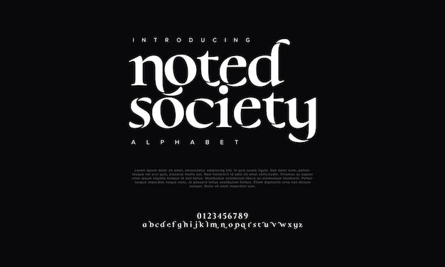 Notedsociety creativo moderno alfabeto urbano fuente digital abstracto musulmán futurista de la moda deporte
