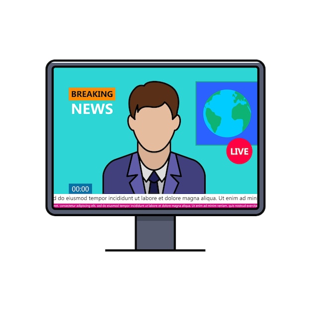 Noticias de última hora con un orador masculino