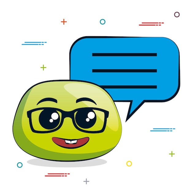 Vector notificación de mensaje emoji