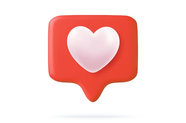 Notificación en las redes sociales 3D