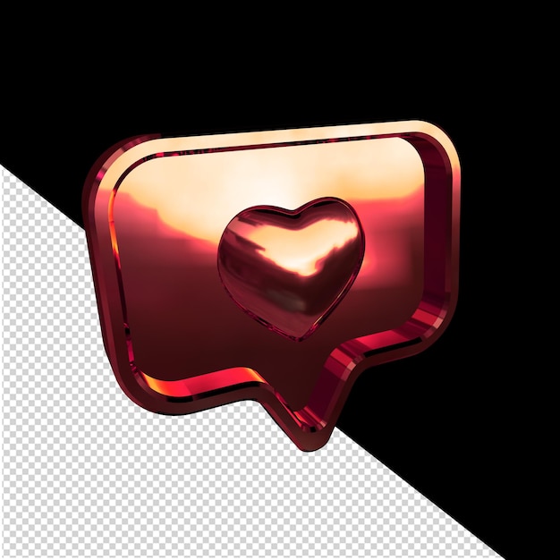Notificaciones con un corazón dentro