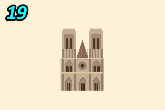 Notre Dame en París Francia vector