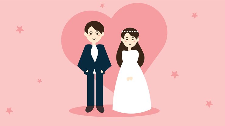 Novia y novio Vector