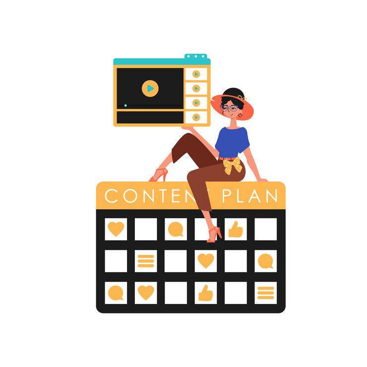 Vector la novia se sienta en el diseño del mensaje y sostiene un cristal de ventana con un receptor de televisión para conmemorar la invención capaz de publicar la ilustración vectorial de estilo moderno