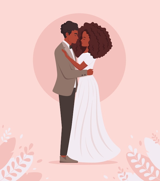 novios afroamericanos matrimonio matrimonio retrato de boda