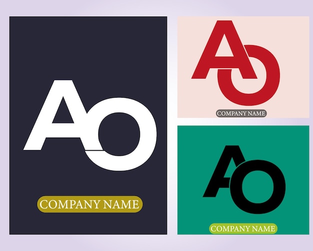 NOVO BEST AO inicial creativo último logoAO resumenAO último vector DiseñoAO diseño del logotipo del monograma