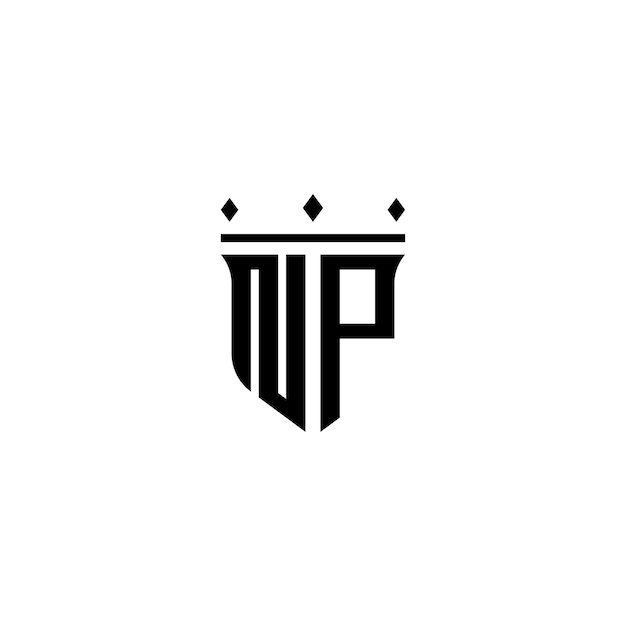 NP monograma logo diseño carta texto nombre símbolo monocromo logotipo alfabeto carácter simple logo