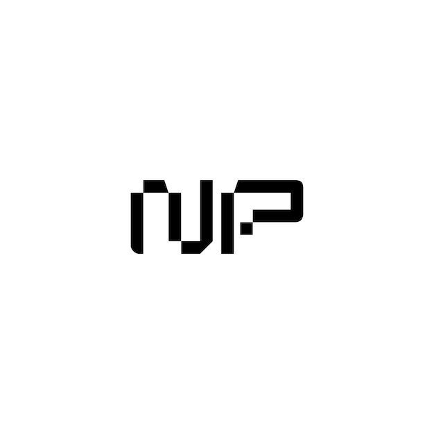 NP monograma logo diseño carta texto nombre símbolo monocromo logotipo alfabeto carácter simple logo