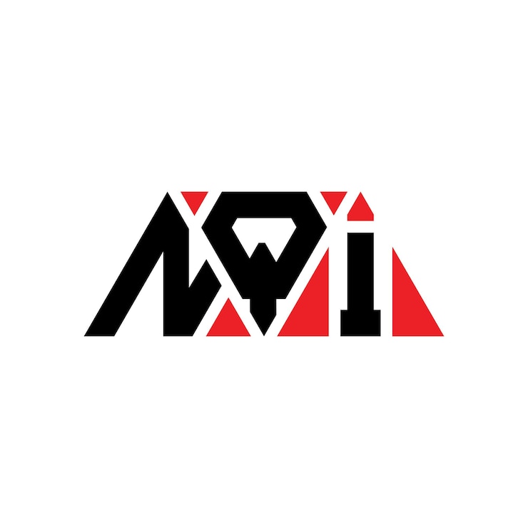 Vector nqi triángulo letra diseño de logotipo con forma de triángulo nqi logotipo triángulo diseño monograma nqi vector triángulo logotipo plantilla con color rojo logotipo triangular nqi simple elegante y lujoso logotipo nqi