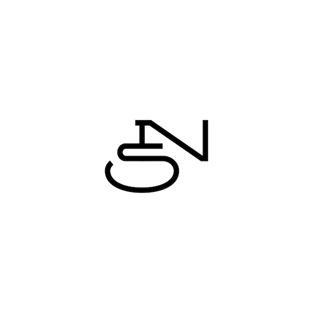 NS monograma logotipo diseño carta texto nombre símbolo monocromo logotipo alfabeto carácter simple logotipo